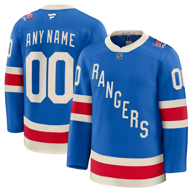 Women's Blue New York Rangers Centennial Customzie Stitched Hockey Jersey